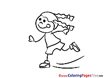 Skates Children Coloring Pages free