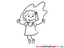 Skipping Rope free printable Coloring Sheets