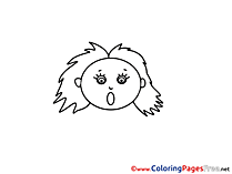 Surprised Woman Coloring Pages for free