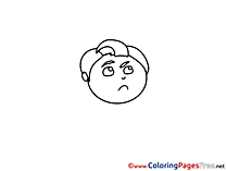 Thinking printable Coloring Pages for free
