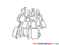 Vacation Coloring Sheets download free