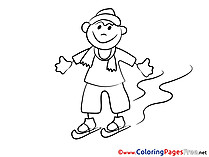 Winter Skates Coloring Sheets download free