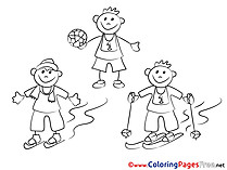 Winter Sport download printable Coloring Pages