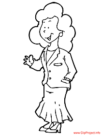 Woman colouring page for free