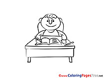 Writer free Colouring Page download