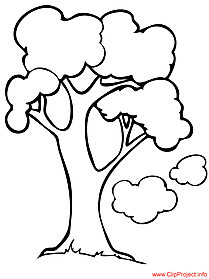 Cartoon tree picture for free