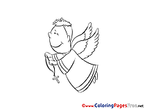 Angel Christening free Coloring Pages