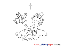 Baby Christening Coloring Pages free