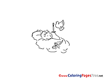 Baby Colouring Sheet download Christening