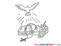 Bible Coloring Sheets Christening free
