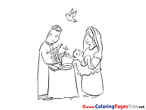 Christening free Coloring Pages Priest