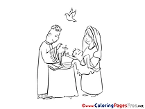 Christening free Coloring Pages Priest