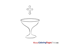 Cup Christening free Coloring Pages