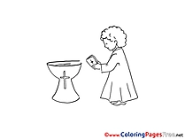 Prayer Colouring Sheet download Christening