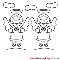 Angels free Colouring Page Communion