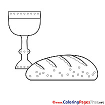 Bread Kids Communion Coloring Page