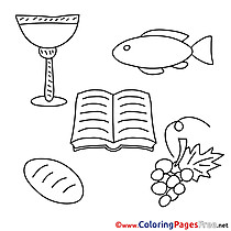 Feast printable Coloring Pages Communion