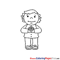 Priest Communion Colouring Sheet free