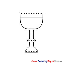 Wine free Colouring Page Communion