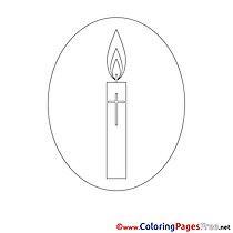 Candle Confirmation Colouring Sheet free