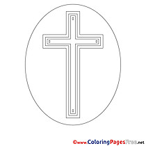 Cross Children Confirmation Colouring Page