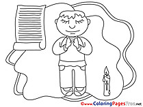 Free Colouring Page Priest Confirmation