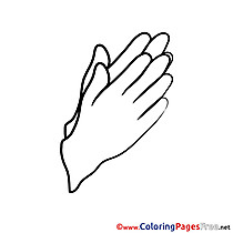 Hands Kids Confirmation Coloring Page