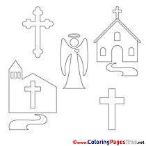 Illustration for Kids Confirmation Colouring Page