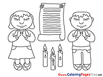 Priest Kids Confirmation Coloring Page