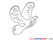 Colouring Sheet download Pigeon Pentecost