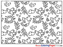 Decoration Pentecost free Coloring Pages