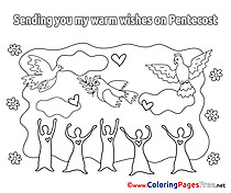 Feast Colouring Page Pentecost free