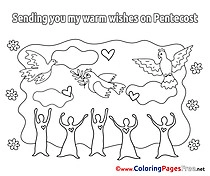 Feast Colouring Page Pentecost free