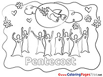 Feast Pentecost Colouring Sheet free