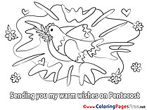 Flowers printable Coloring Pages Pentecost Pigeon
