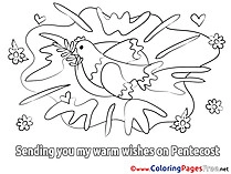 Flowers printable Coloring Pages Pentecost Pigeon