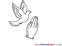 For Kids Pentecost Colouring Page Hands