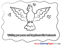 Hearts Pentecost free Coloring Pages Pigeon