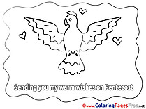 Hearts Pigeon download Pentecost Coloring Pages