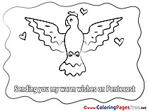 Hearts Pigeon download Pentecost Coloring Pages