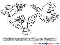 Holiday Kids Pentecost Coloring Page