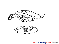 Illustration Children Pentecost Colouring Page