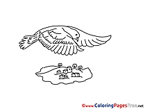 Illustration Children Pentecost Colouring Page