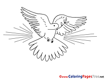 Image Coloring Pages Pigeon Pentecost