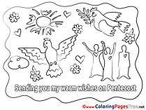 Pigeon Colouring Sheet download Pentecost