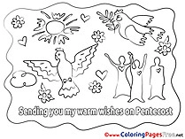 Pigeon Colouring Sheet download Pentecost