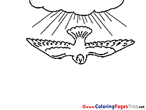 Printable Coloring Pages Sun Pigeon Pentecost