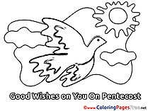 Sky free Colouring Page Pentecost