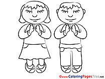 Coloring Pages Prayer People