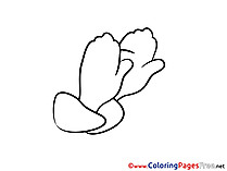 Free Hands Colouring Page Prayer